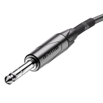 SilentFox Audio 10 ft XLR Male-1/4 TRS Cable, Neutrik, Assembled in USA
