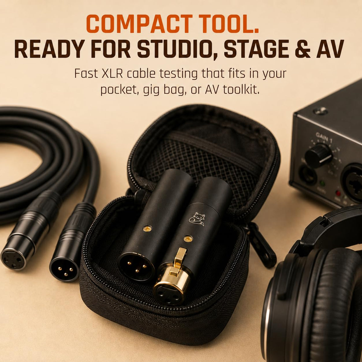 SilentFox Audio XLR Cable Tester, 3-Pin Microphone Continuity Checker