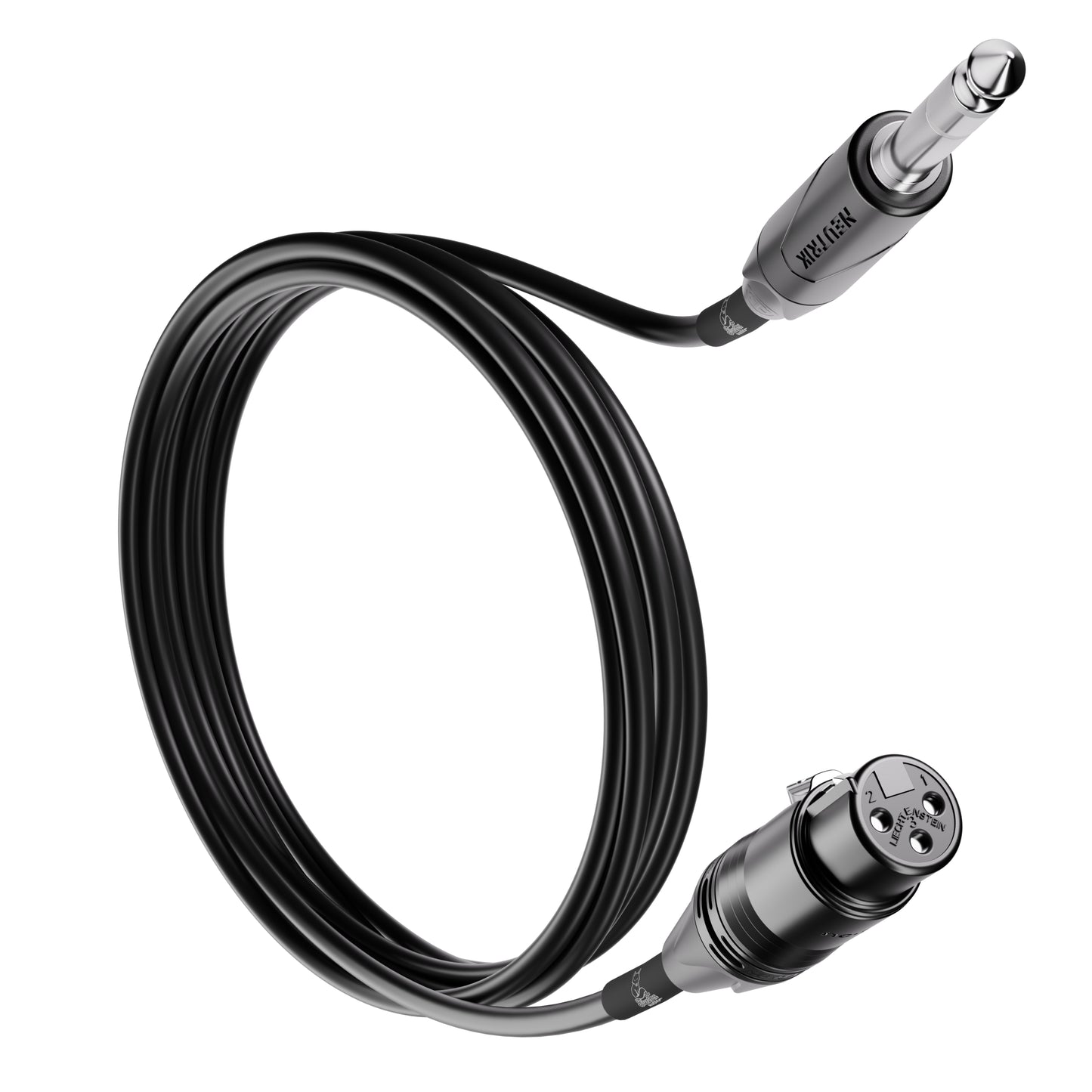 SilentFox Audio XLR Female to 1/4 Inch TRS Male Audio Cable, 10 ft