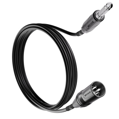 SilentFox Audio 10 ft XLR Male-1/4 TRS Cable, Neutrik, Assembled in USA