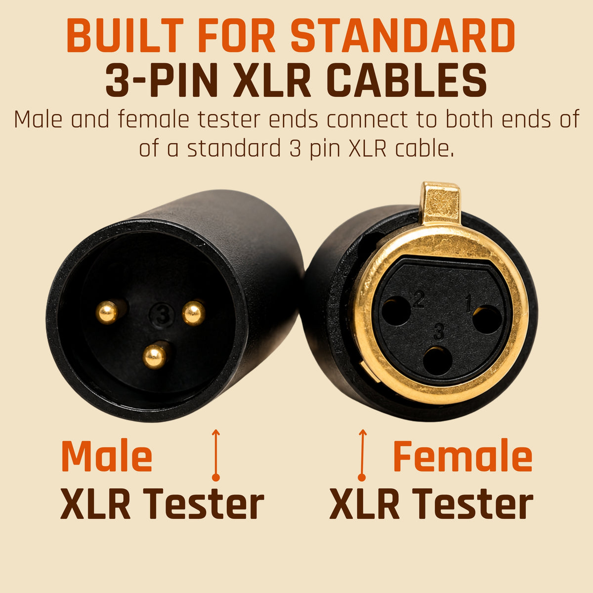 SilentFox Audio XLR Cable Tester, 3-Pin Microphone Continuity Checker