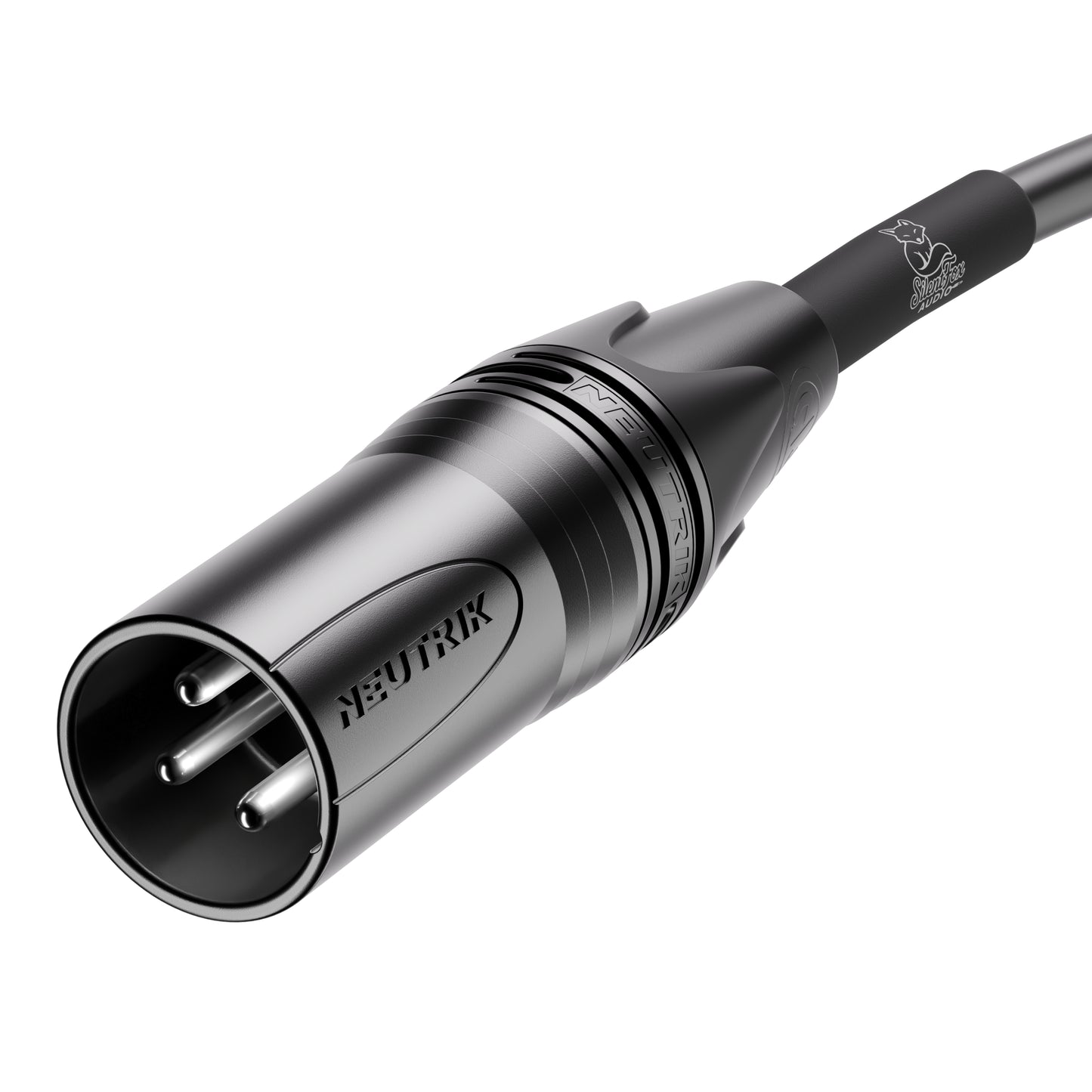 SilentFox Audio 10 ft XLR Male-1/4 TRS Cable, Neutrik, Assembled in USA